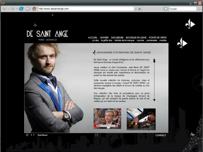 Site internet De Saint Ange